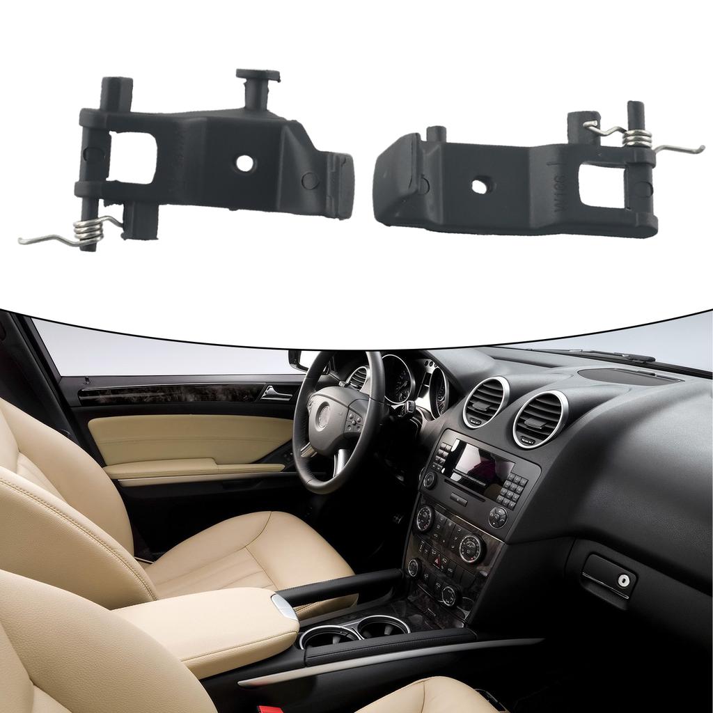 Auto Parts Armrest Latch Clip Replacement 2pcs/set Black Car Accessories Kit Plastic For Mercedes For Benz W166 Practical