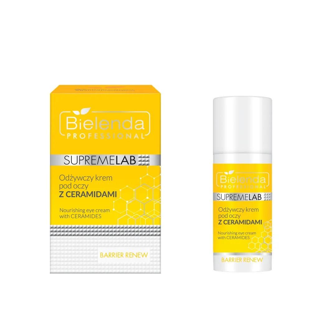 Crème contour des yeux régénératrice de jeunesse infusée de céramides Bielenda SupremeLab, 15 ml - Traitement anti-âge haut de gamme