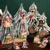 10/20/30pcs Set Rustic Wooden Dog Ornaments - Christmas Hanging Decorative Pendants, Pet-Themed Christmas Decor