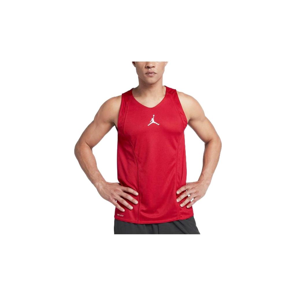 Jordan SS22 Solid Logo Print Sleeveless Basketball Vest Men Tops Red 887443-687