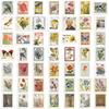 50pcs Retro Stamp Art Stickers For Laptop Luggage Skateboard Phone Sticker Kids Toys Vintage Aesthetic Cartoon Decals
