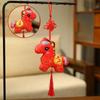 Zodiac Year Of The Horse Pendant Red Traditional New Year Hanging Ornaments Good Luck Good Fortune Chinese Lucky Ornament Party