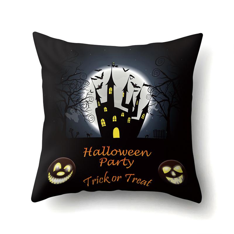 Halloween Polyester Kissenbezug Auto Lendenkissen Kürbis Sofa Kissenbezug Heim Wohnzimmer Kissenbezug
