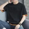New Ice Silk Men's Loose Fit Short-Sleeve T-Shirt with Steel Print - Spring/Summer Trend