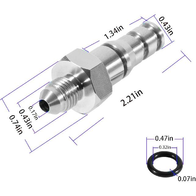 Fits For TR6060 Clutch Slave Cylinder Hydraulic Line Adapter Fitting AN-4 TREMEC SWAP SS compatible with For GM LS LSX