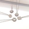 European Style Gold-Plated Titanium Steel Necklace with Rhinestone Sun and Star Design for Women – Elegant Clavicle Chain Jewelry