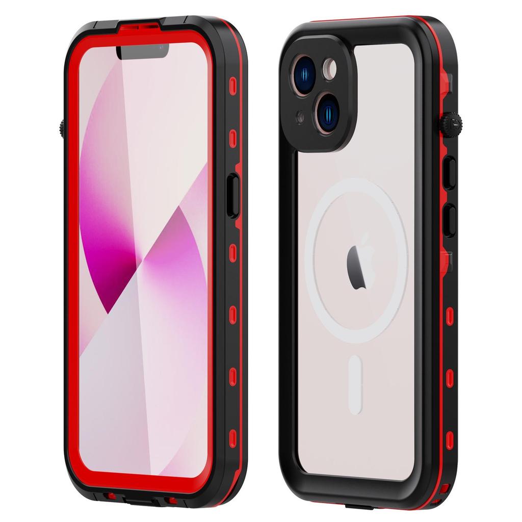 Apple MagSafe Wireless Charger Magnetic Waterproof Diving Case for iPhone 14 Pro - Red Pepper