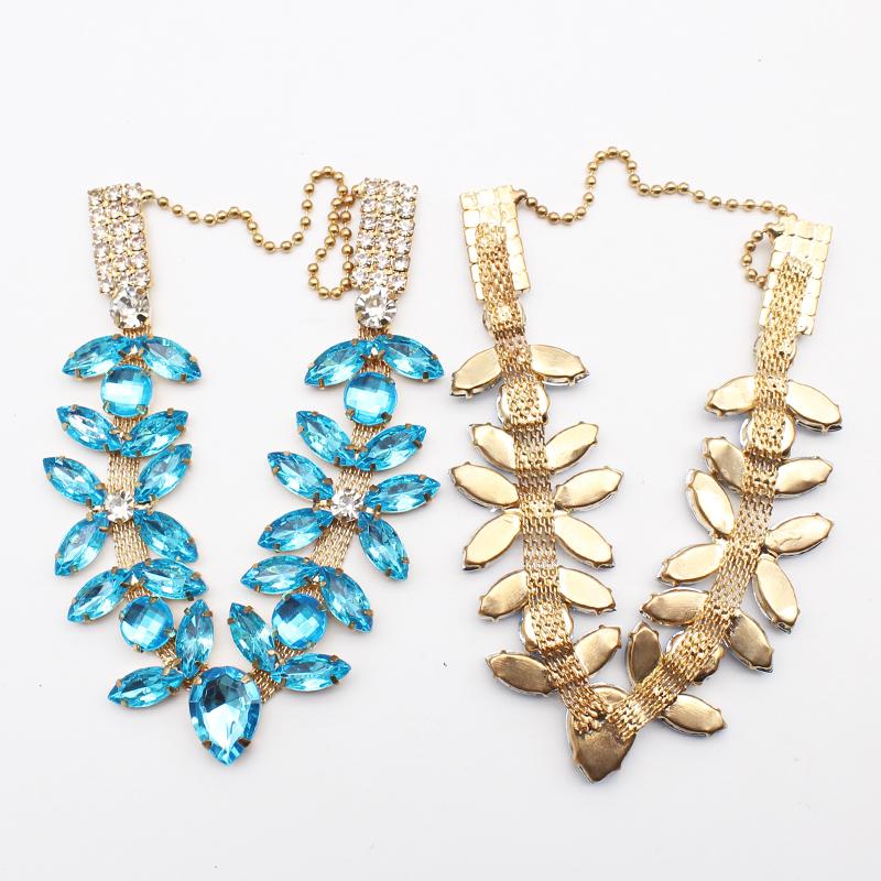 

Brand New 1 Piece Multicolor Side Length 115MM Rhinestone Shoe Buckle Clothing Buckle Bikini Joint Chain DIY Beach Footwear