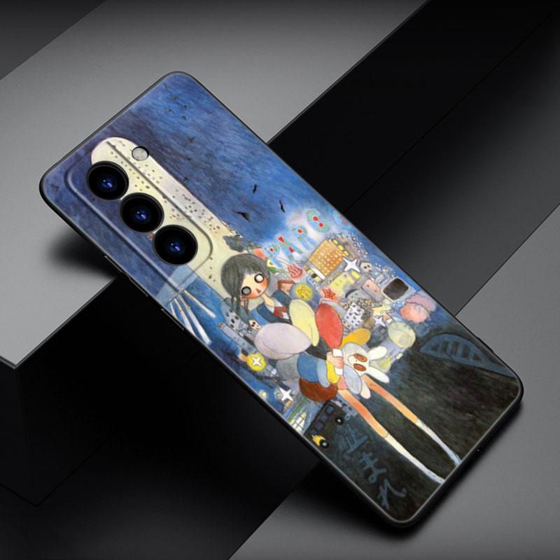 Aya Takano Phone Case For Samsung Galaxy S22 Pro S21 S20 FE Ultra S10 Lite S10 S10E S9 S8 Plus Soft TPU Black Cover