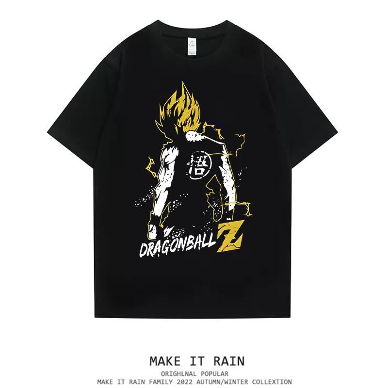 Japanese Cartoon Short-sleeved Animation Toriyama Mingqi Dragon Ball Wukong Harajuku Men's and Women's T-shirts Streetwear