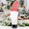 Housse de Bouteille de Vin de Noël Père Noël Poupée Sans Visage Housse de Bouteille de Champagne Décorations Fournitures Fête de Noël Nouvel An