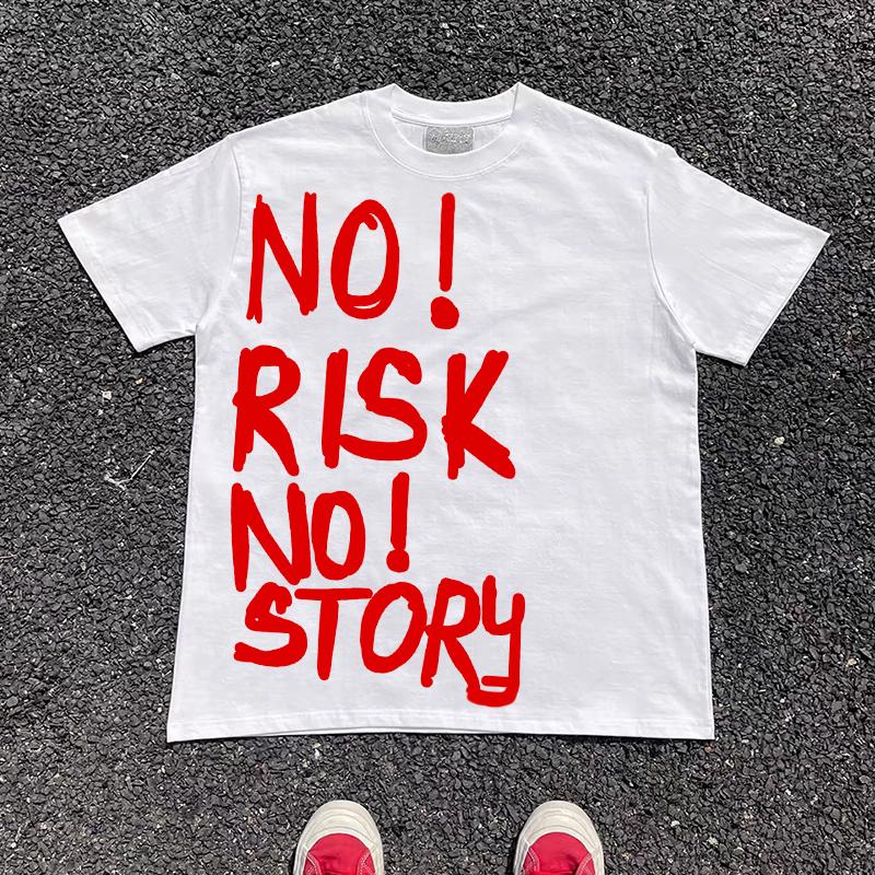 Европейский и американский стиль 2025 лето новая мужская футболка Пасха панк принт большими буквами готика хип-хоп харадзюку Y2K топ свободный M