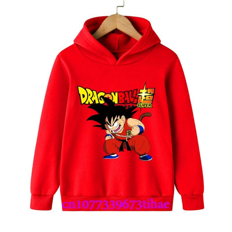 Dragon Ball Spring And Autumn Children Boys And Girls With Hoodies Sweaters Jackets Cartoons  Children's Clothes Baby Clothes