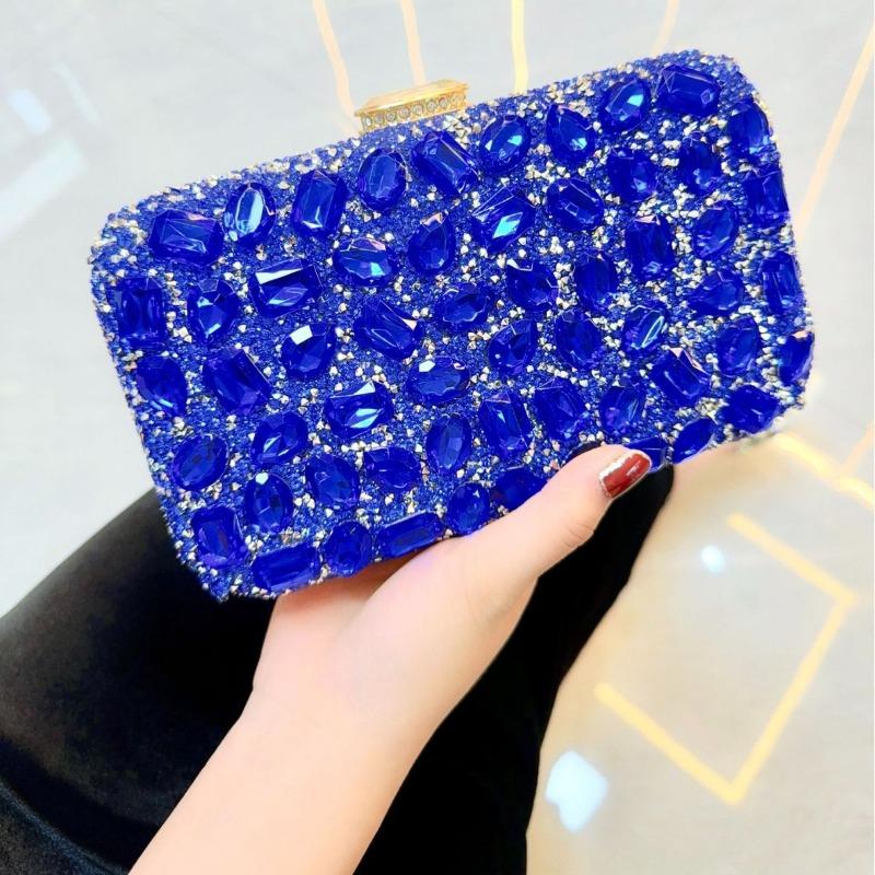 Diamond-encrusted Clutch Dinner Bag Wedding Banquet Bag Party Bag Small Square Bag Women's Bag