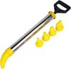 AZIEBAY Mortar Pointing Grout Gun Mortar Applicator Stainless Steel Cement Caulk Gun Cement Caulk Pump with 5 Nozzles