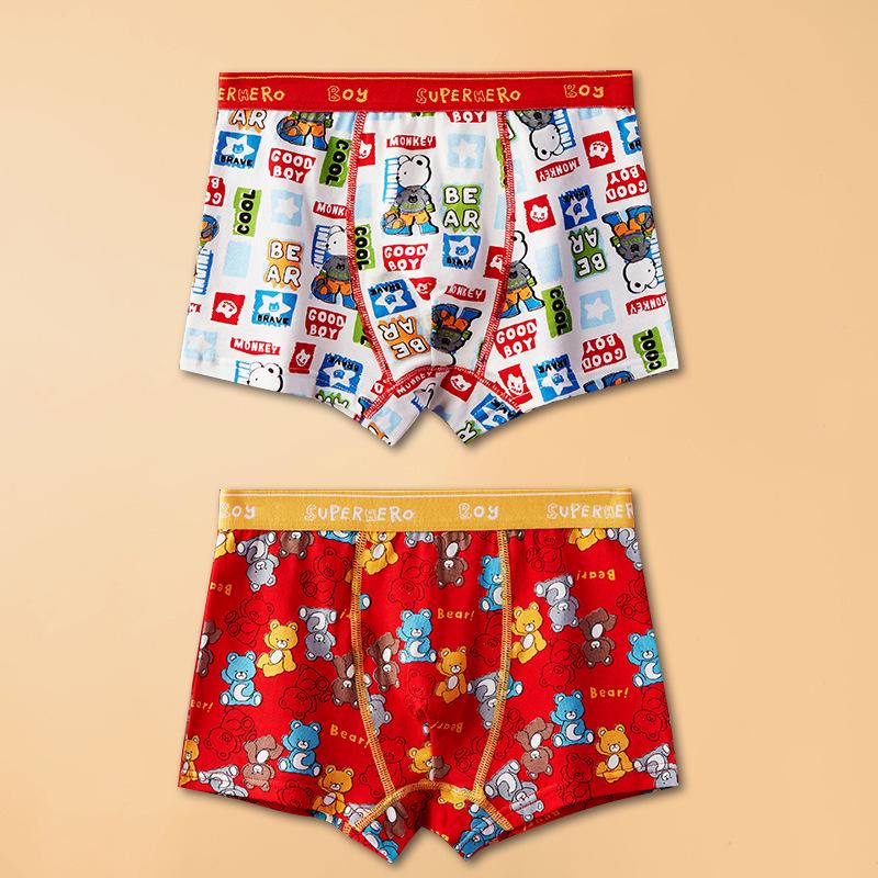 Year of the Horse Boys' Red Cotton Boxer Briefs - Medium & Large