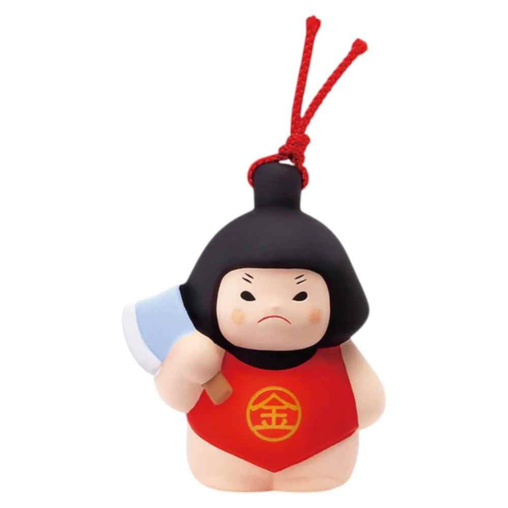 Yakushi Kiln May Made in Compact Mini Ceramic Kintaro Clay Bell Doll, Japan, Boys  Day,