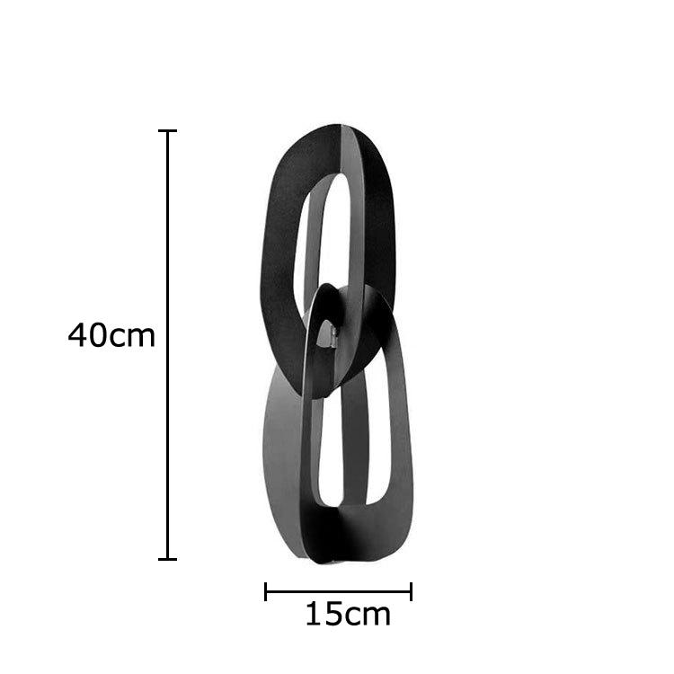 

Minimalist Geometry Artwork Statue Desk Decoration Modern Crafts Black Geometric Ornaments Metal Sculpture Room Aesthetic Decor