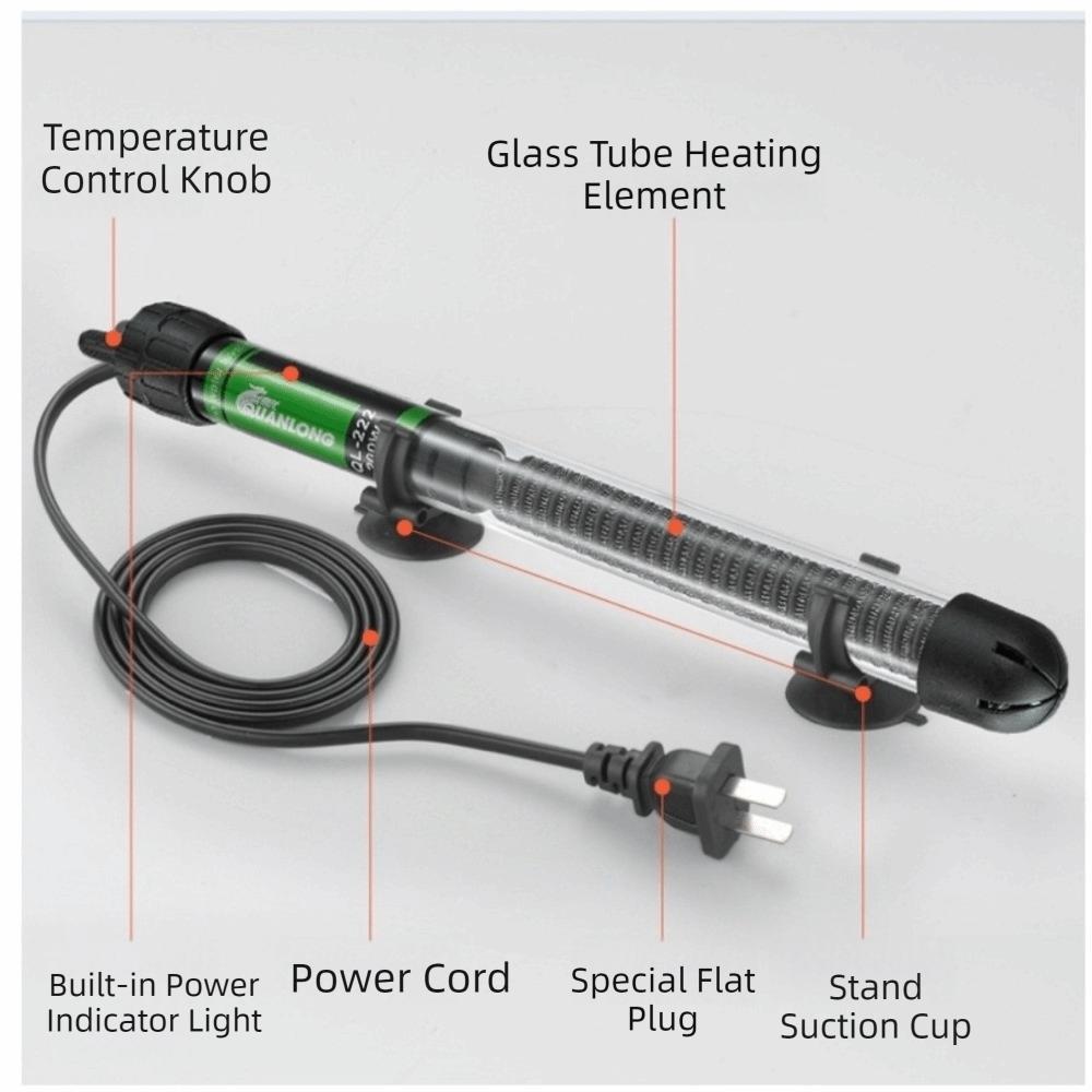 Constant Thermostat Aquarium Submersible Heater 25W-300W Fish Tank Heating Rod  Aquatic Aquariums