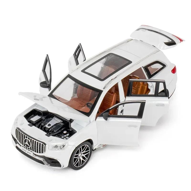 1:24 GLS63 AMG SUV Legierung Druckguss Metall Modell Computer Schreibtisch Ornamente Sound & Licht Spielzeug Kinder Geburtstag Spielzeug Geschenk