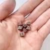 Mini Polyhedral Dices Set Vintage Metal Dices Tiny Role Playing Table Game Dices