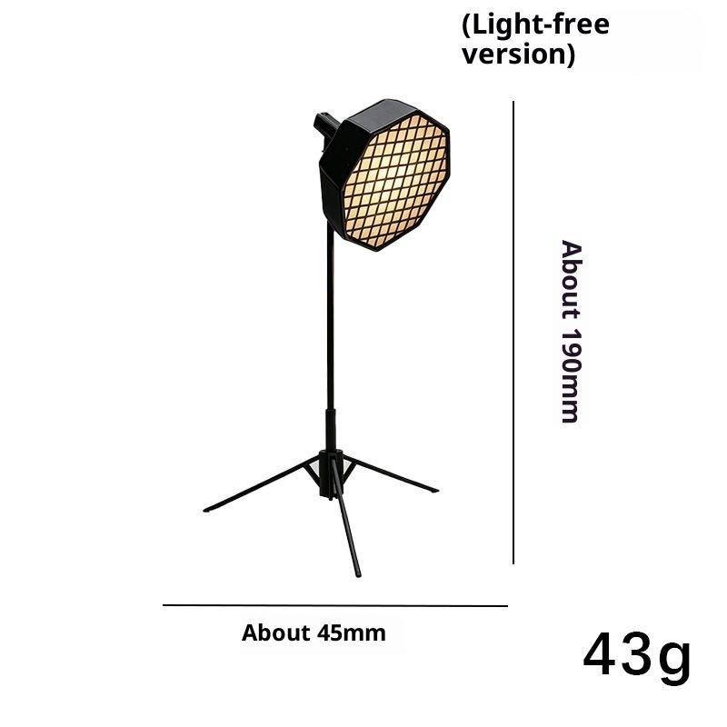 1/12 Mini Studio Light Softbox Model Tripod Photography Stool Realistic Miniature Props For Dollhouse Layout Shooting Decor