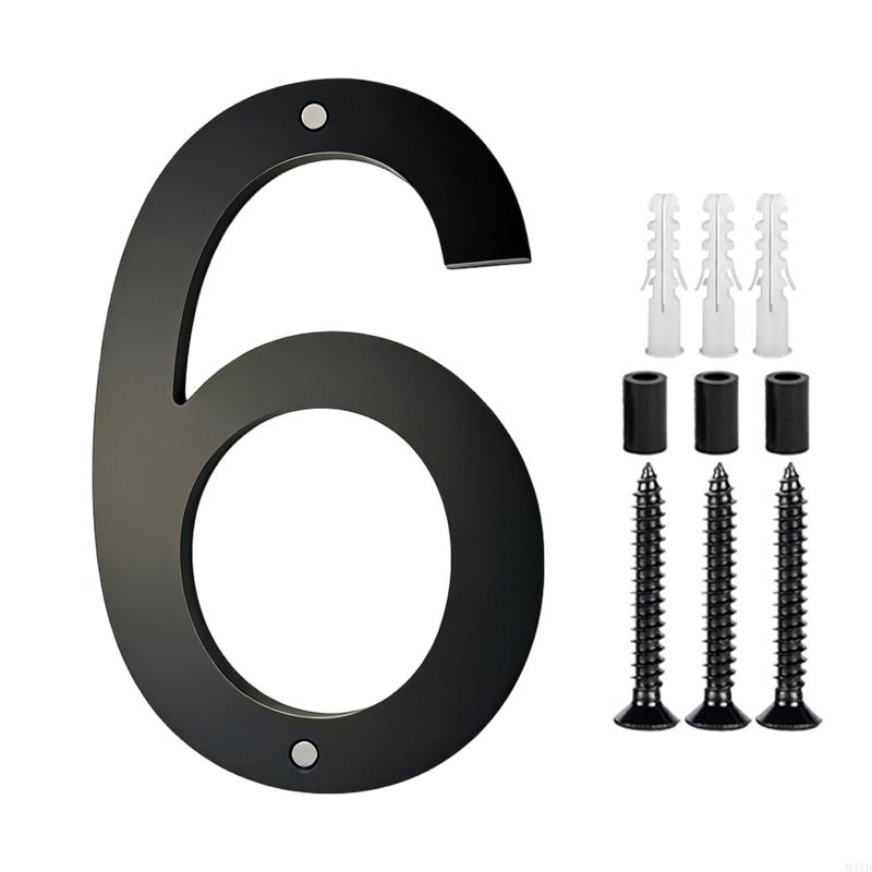 Modern Acrylic House Number Plate Door Label Number Plate Sign with Screw Modern Numbers Address Sign Easy Installation M4YD