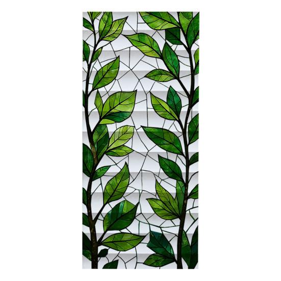 Film de protection pour fenêtre Autocollant statique pour vitrage avec design imprimé créatif Haute transparence Lumière douce Décoration à coller sans adhésif pour salle de bain chambre à coucher