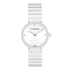 Relógio de Quartzo Pulseira de Aço 28 Mm Mostrador Branco Resistente à Água 30M Sabor Elegante Relógios Femininos 25000041
