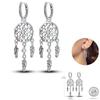 Boucles d'oreilles Attrape-rêves Filet Œil du Diable Souhaits Magnifiques en Argent Sterling 925 Neutre Adaptées aux Fêtes de Fiançailles Bijoux Exquis