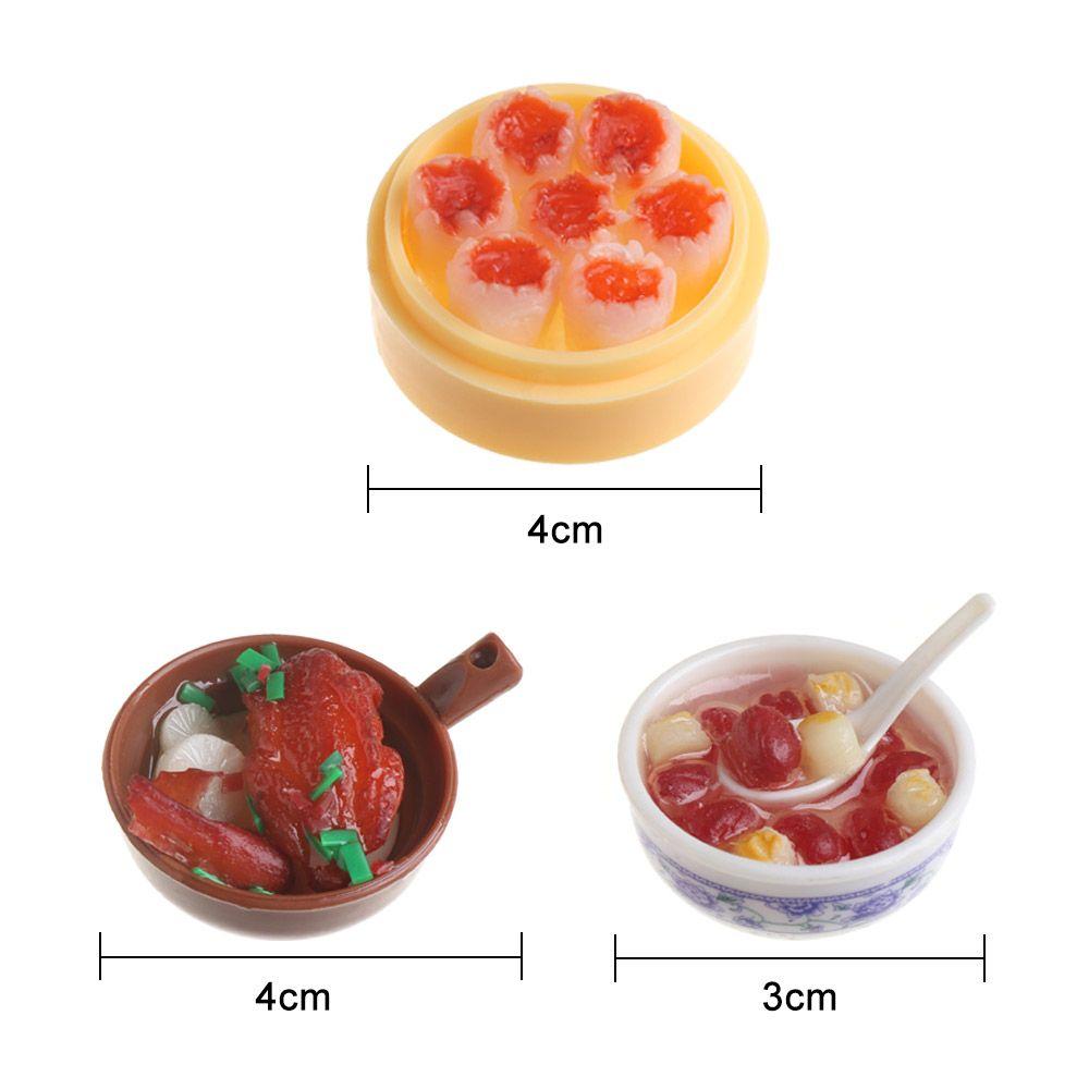 1PC Random Chinese  Accessories  DIY Kitchen Miniature  house Dollhouse Decoration Fake Food