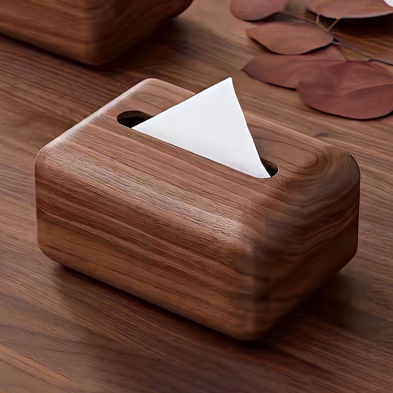 Jing Tong Black Walnut Wood Tissue Box