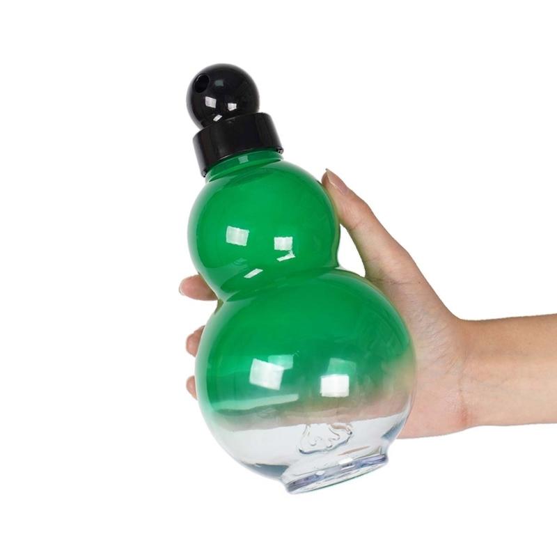 Gourd Shape Water Cup Large Capacity Water Bottle, Gourd Water Bottle with Shoulder Strap, Outdoor Hiking Water Bottle