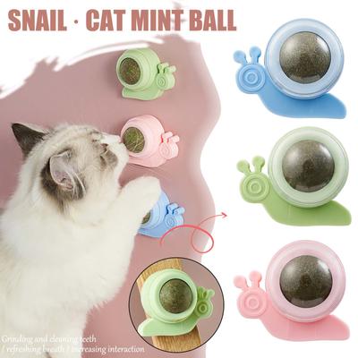 Catnip Wall Balls, Toys For Cats, Catnip, Wall Roller For Cats, Teeth Cleaning, Naturally Rotating For Indoor Use
