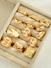 12Pcs Gold Color Lava Texture Ring Set For Women Chunky Statement Irregular Heart Teardrop Stackable Rings Minimalist Jewelry