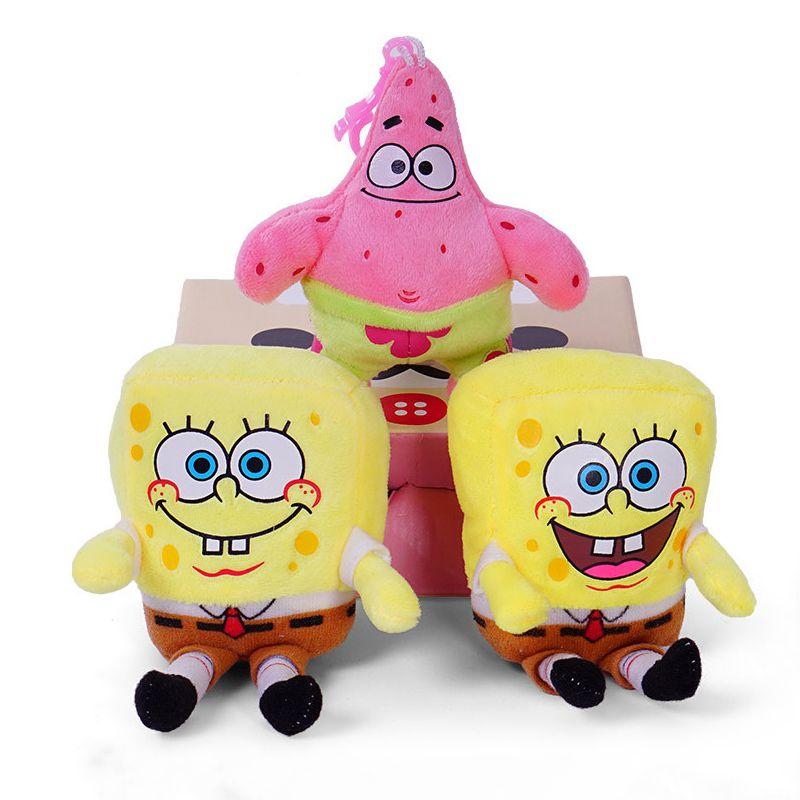 Spongebob Squarepants Patrick Star And Squidward Tentacles Plush Keychains Soft Toys For Kids And Collectors
