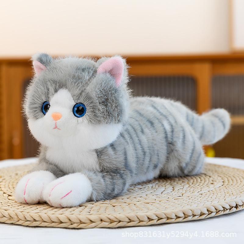 Cute Simulation Cat Plush Toy Pillow Birthday Gift Stuffed Doll Company Present