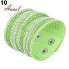 Bransoletka na nadgarstek Smart Rivet Rhinestone Velvet Cuff Bangle