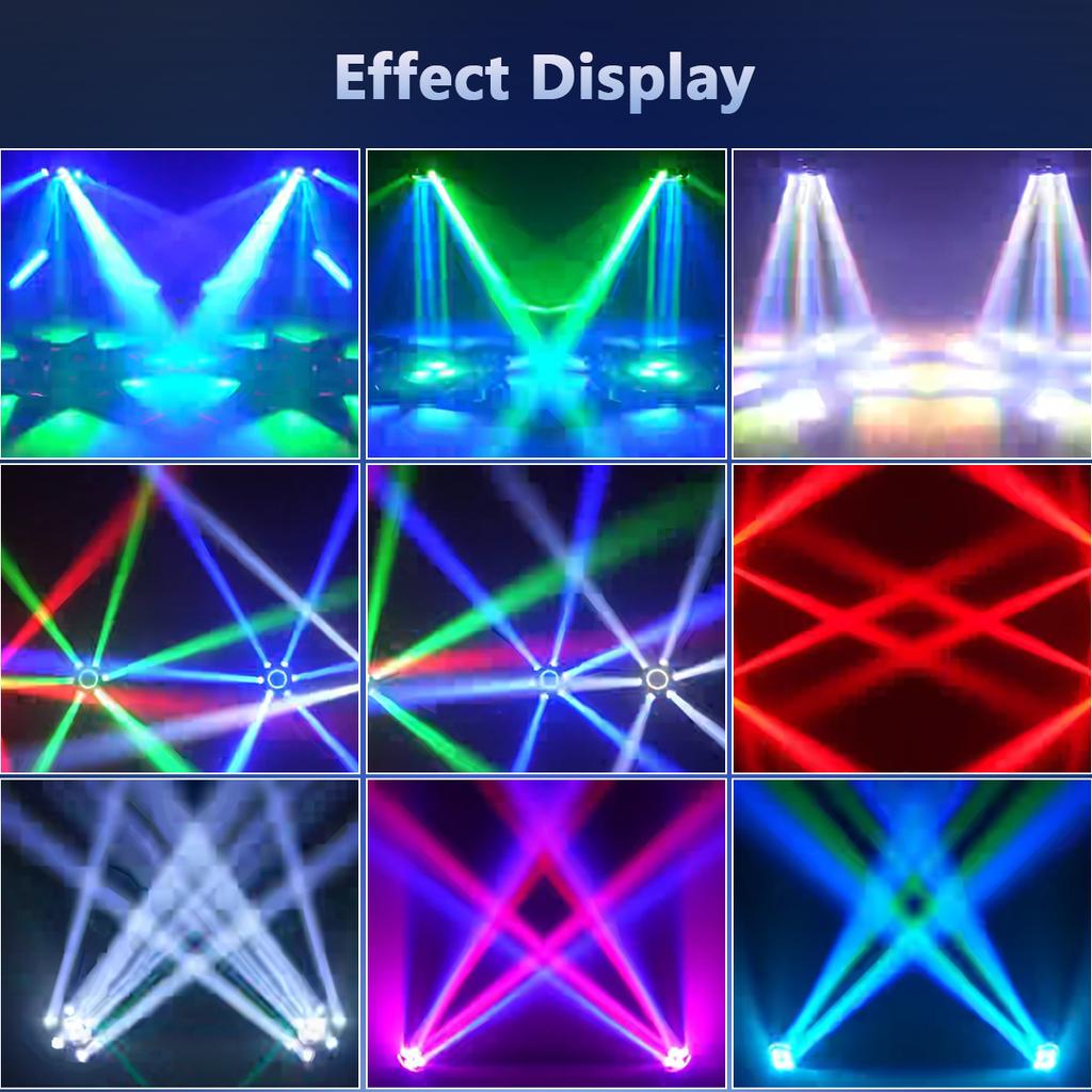 European Warehouse Hot Sale 6-Arms Bee Eye Moving Head Light RGB Halo Ring DMX Remote Voice Control Disco Lamp for DJ Stage