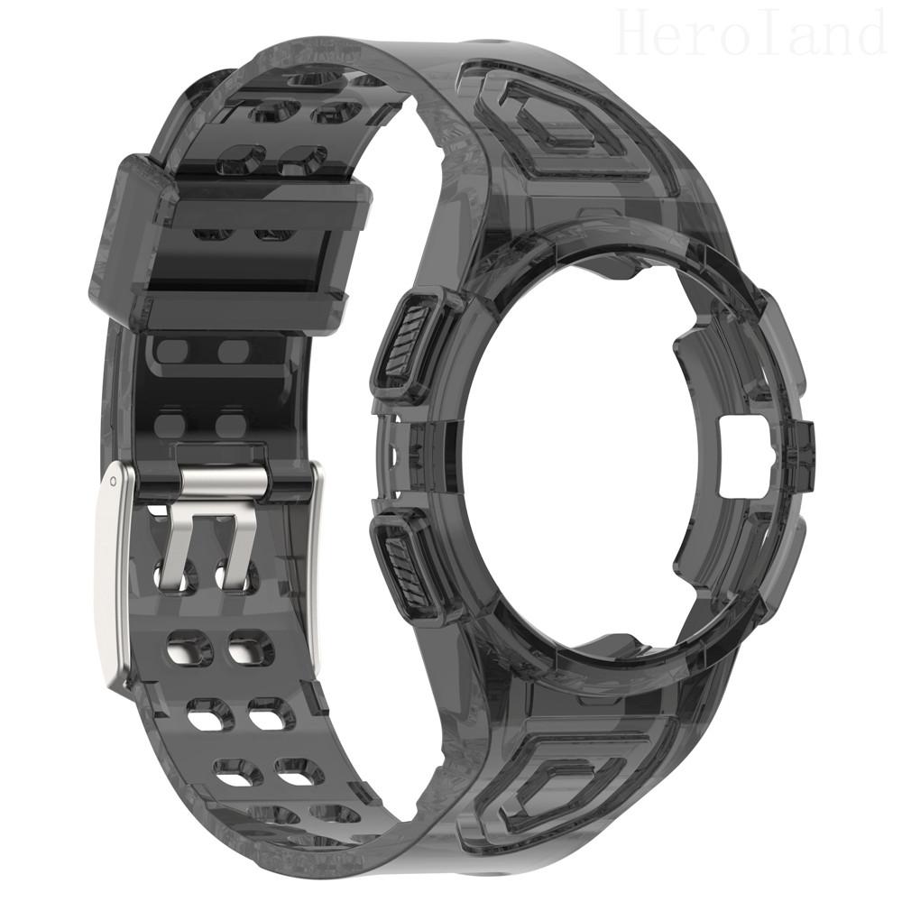 2in1 Strap For Samsung Galaxy Watch FE 6 5 4 40MM Smart Wristband 20mm WatchBand Silicone Bracelet belt Transparent Band&case