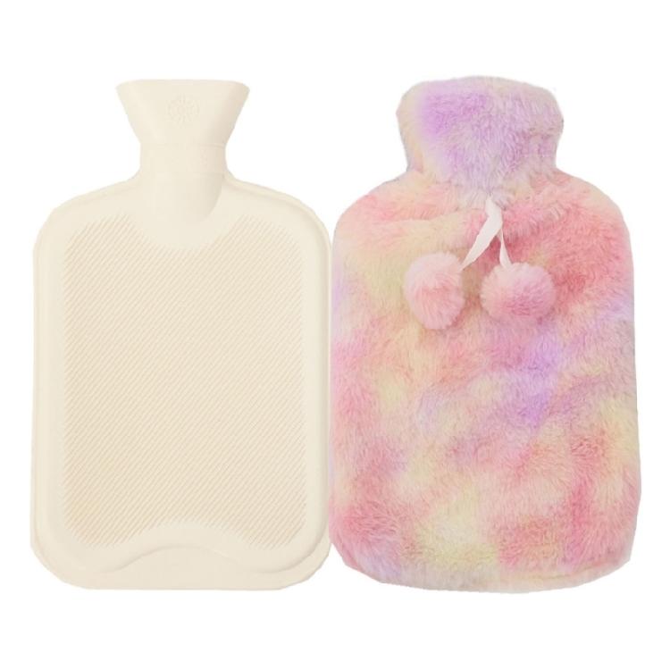 2 Litre Plush Hot Water Bottle with Cover Protector Anti-Scald Hot Water Bag 2000ml Warm Lasting Bottle Bag Container