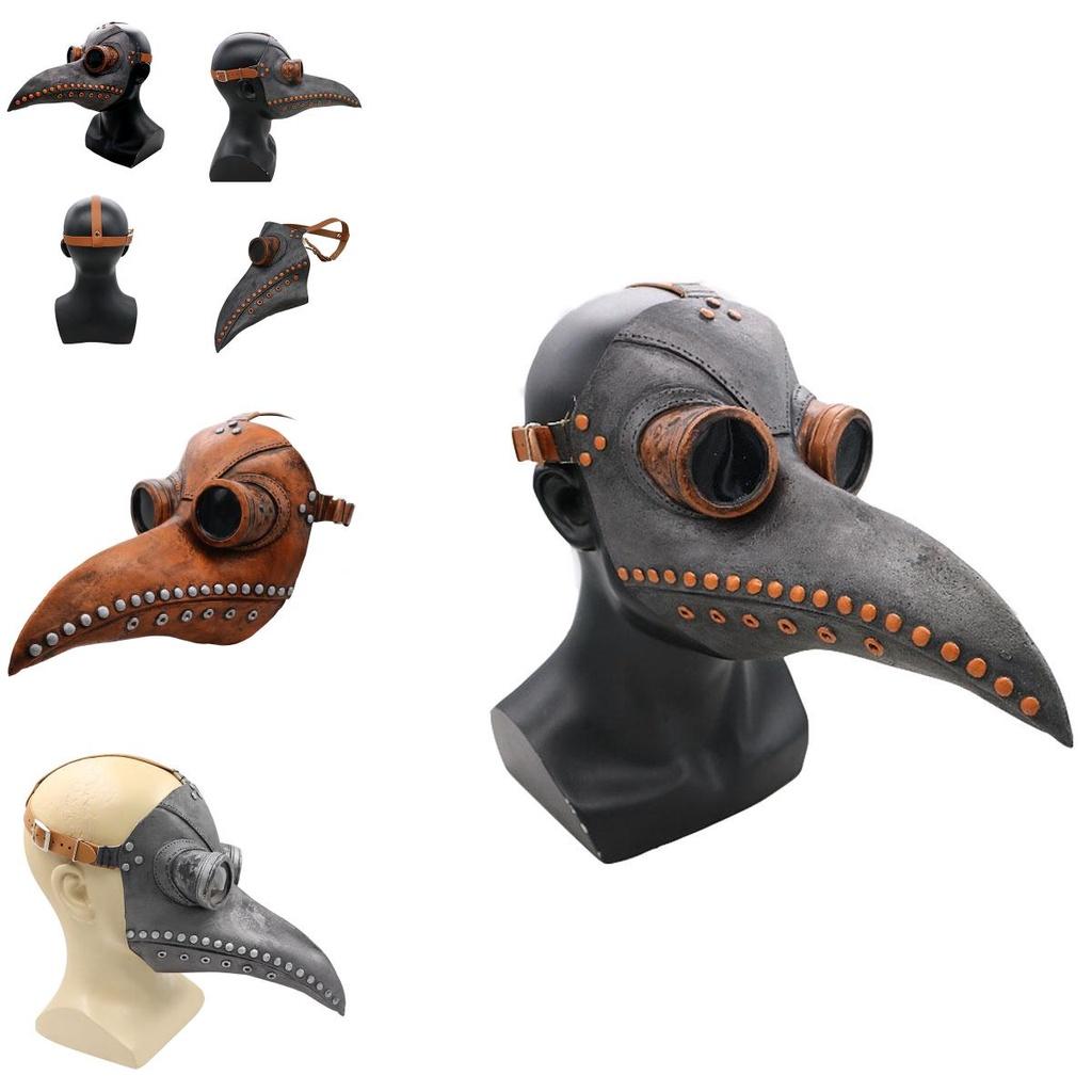 Unique Plague Doctor Mask With Long Bird Beak Design For Gothic Steampunk Halloween Parties