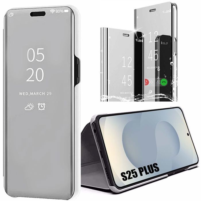 Etui ochronne - BOOLING - do Samsung Galaxy S25 Plus - Efekt Lustra - Srebrne - Odporne na wstrząsy