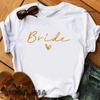 Women Cotton T Shirt Team Bride Bachelorette Party Shower Hen Party Bridesmaid Print T-Shirt 2026 Girls Wedding Female Tops