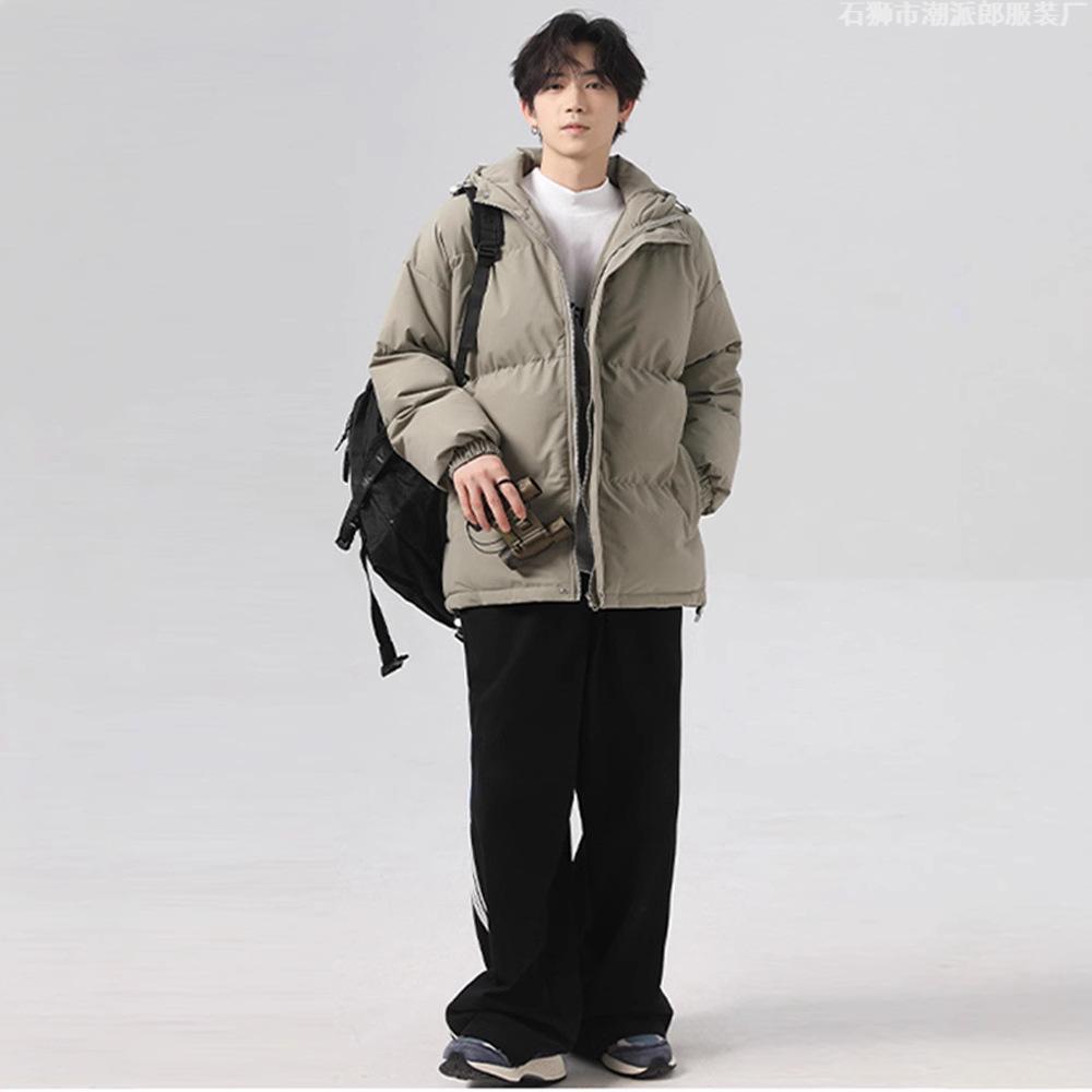 Padded Clothes Men's and Women's Winter Loose Hooded Waterproof Padded Jacket Thickened Casual Padded Clothes Couple Jacket