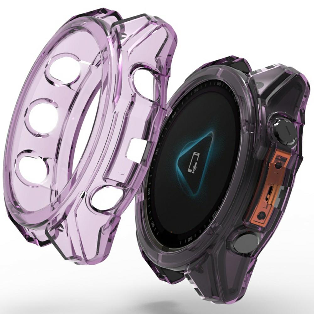 

For Garmin Fenix 8 51mm Watch Case Shockproof TPU Cover Half-Wrapped E