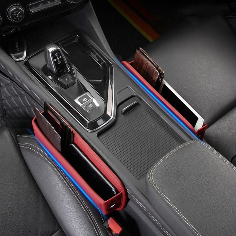 Universal Car Seat Gaps Organizer Not Slip Multiple Layer Storage Box Simple Installation for Phones Key Cards & Beverag