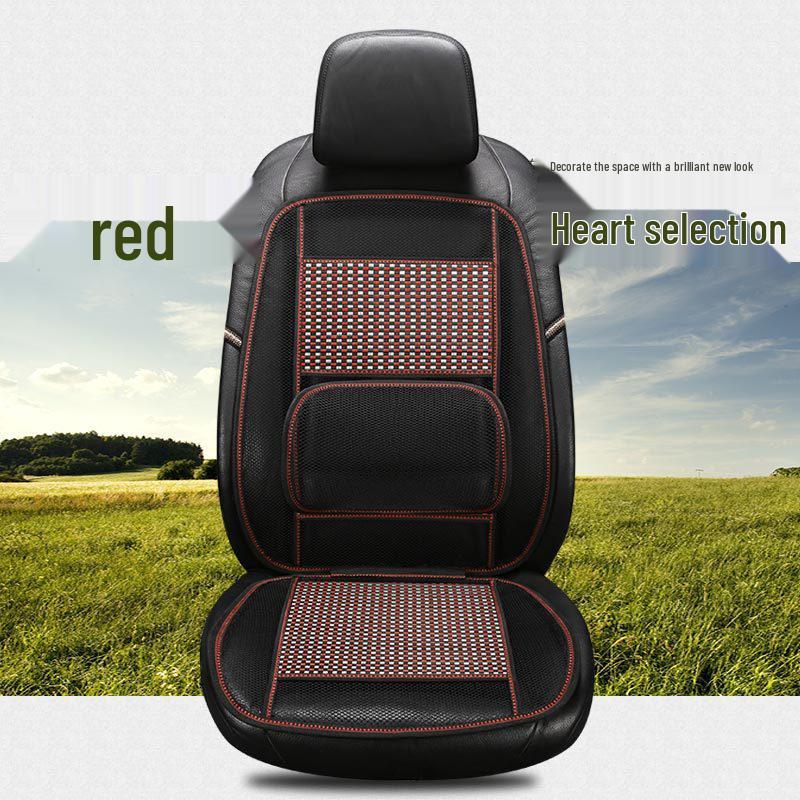 Bamboo Silk Car Seat Cushion with Lumbar Support - Office & Home Backrest Mat
