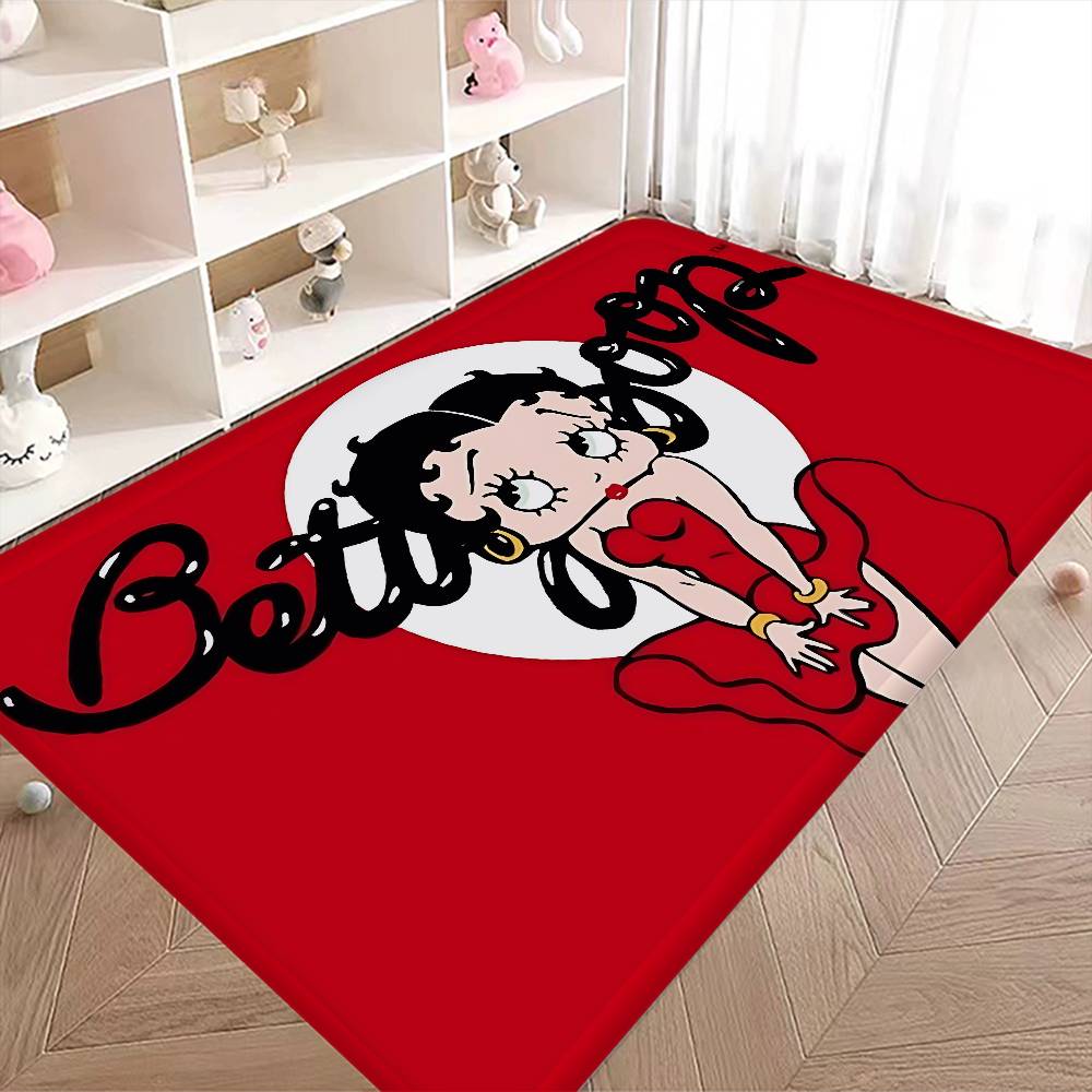 Cute B-betty B-boop Floor Mat INS Style Soft Bedroom Floor House Laundry Room Mat Anti-skid Household Carpets