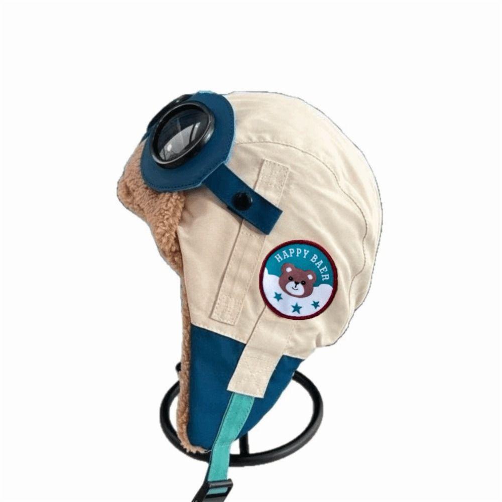 Cute Cartoon Pilot Hat Cold Proof Warm Hat New Ear Protection Cap  Children